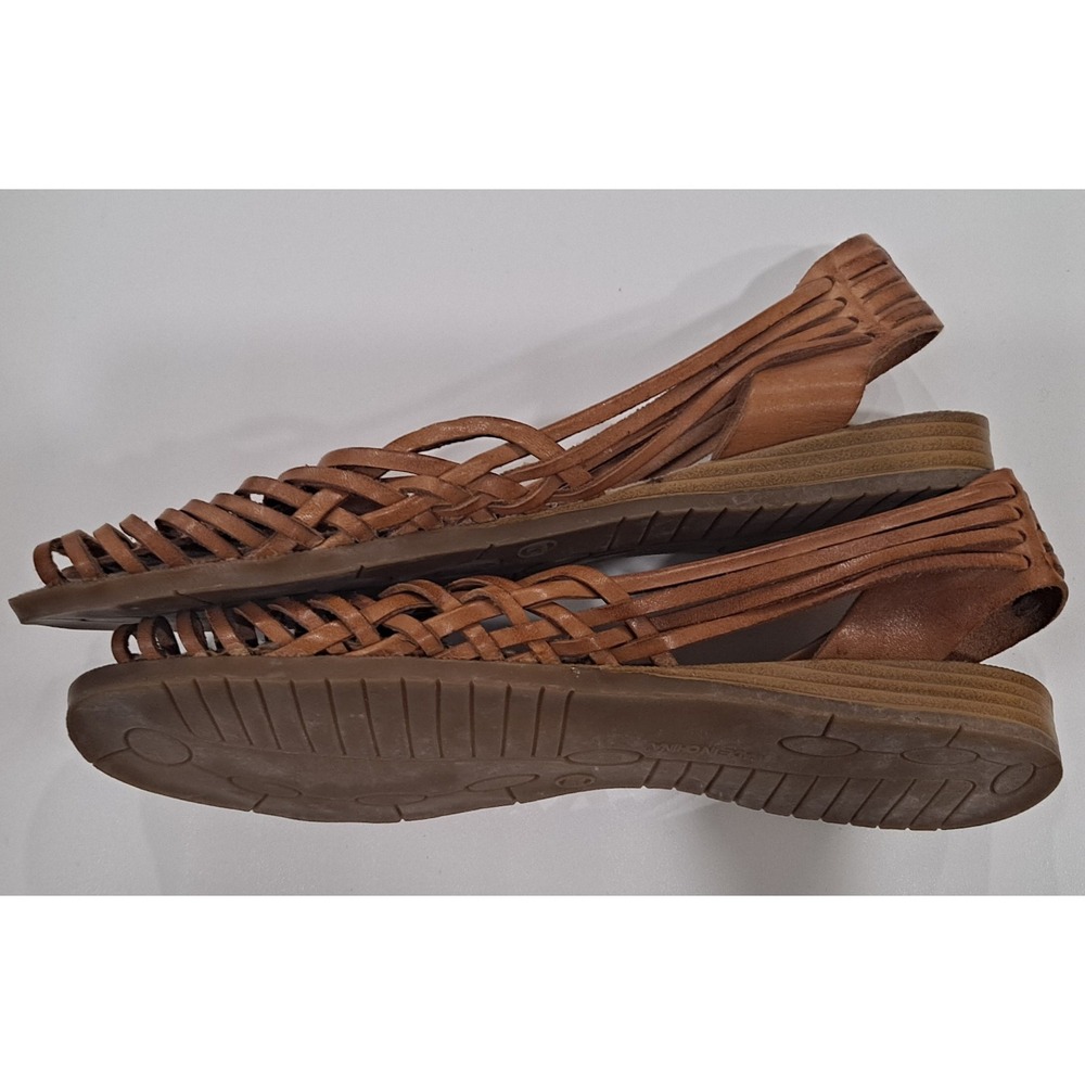 Karen Scott Brown Leather Slide On Sandals Reina Leather Size 9M - Picture 4 of 5